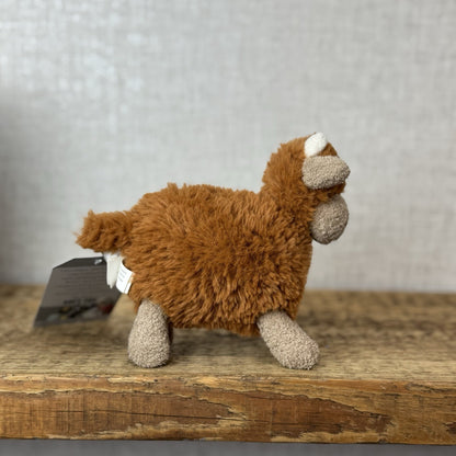 Jellycat Farm Friends Highland Cow - Miniature Highland Cow Soft Toy Beanie 5”