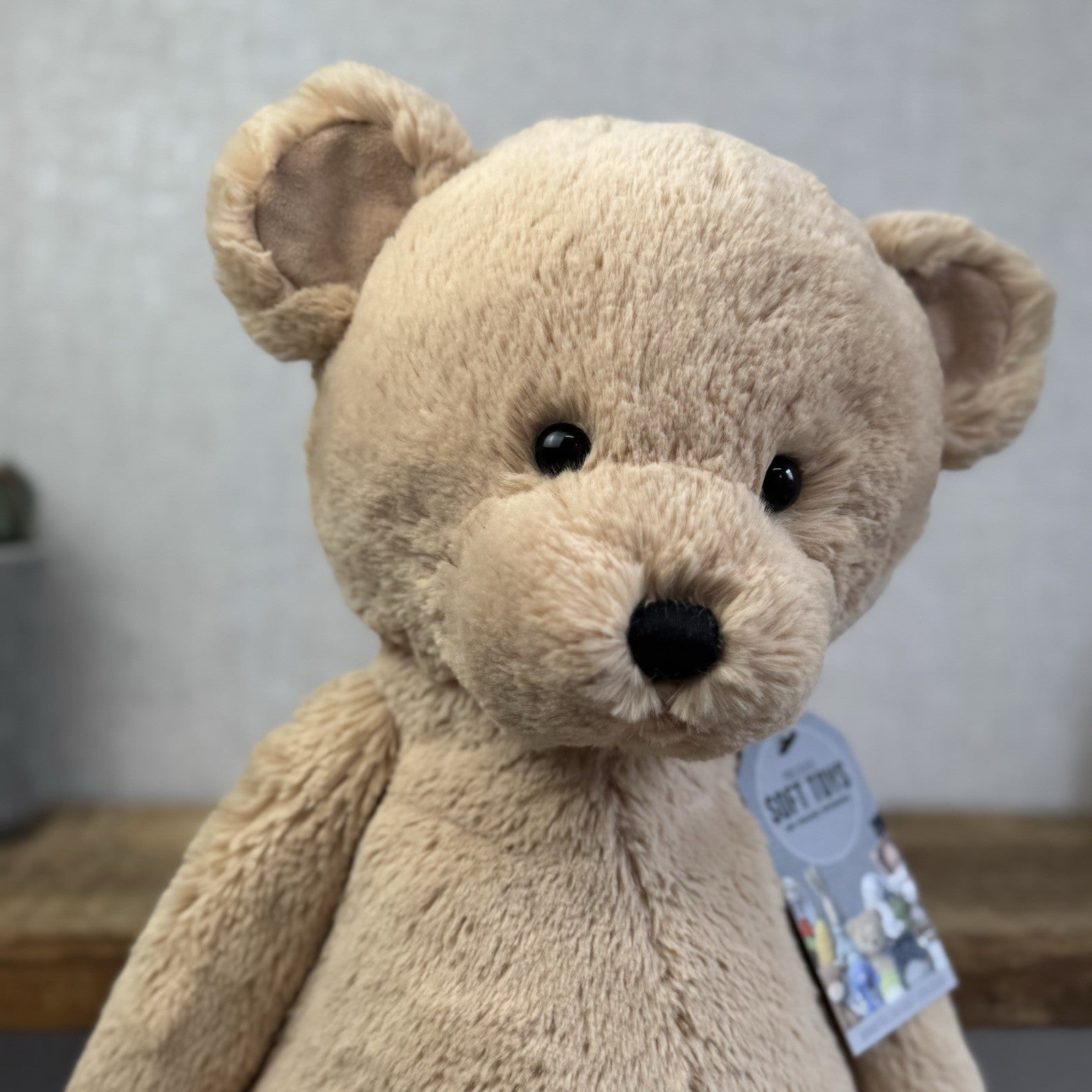 Jellycat Huge/Big Bashful Bear Honey Bear Cub Soft Toy Rare Retired NWOT 21"