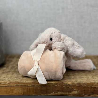 Jellycat Smudge Bunny  - Smudge Comforter Soft Toy Peachy Bunny Soother (#2)