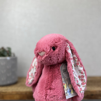 Jellycat "Blossom" Cerise Bunny - Custom Made Floral Bunny Rabbit Pink Retired 