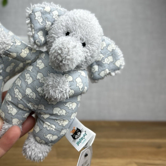 Jellycat Bedtime Elephant Musical Pull - Elephant Baby Mobile Retired Soft Toy
