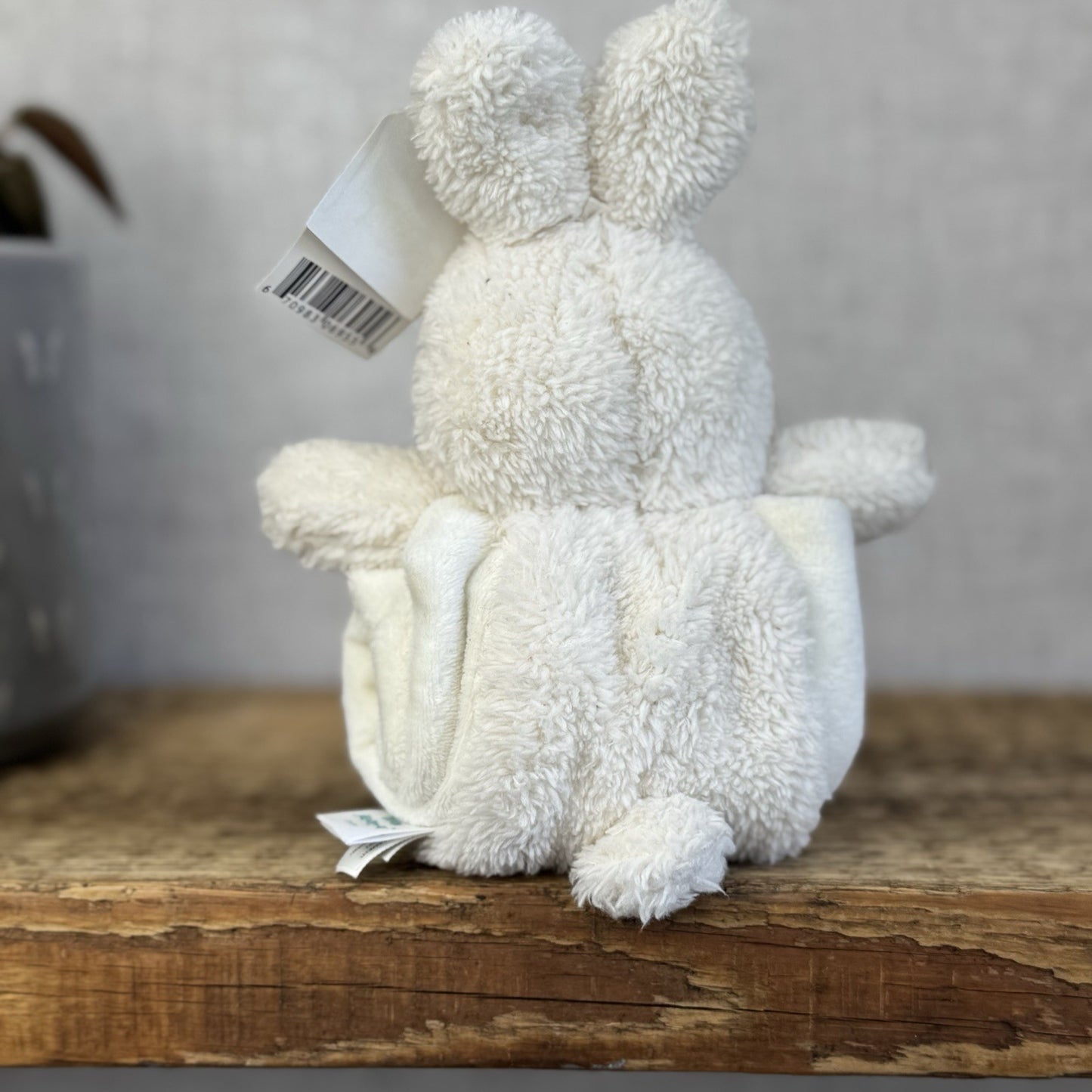 Jellycat Nugget Soother - White Bunny Roll Up Soother Bunny Retired Rare