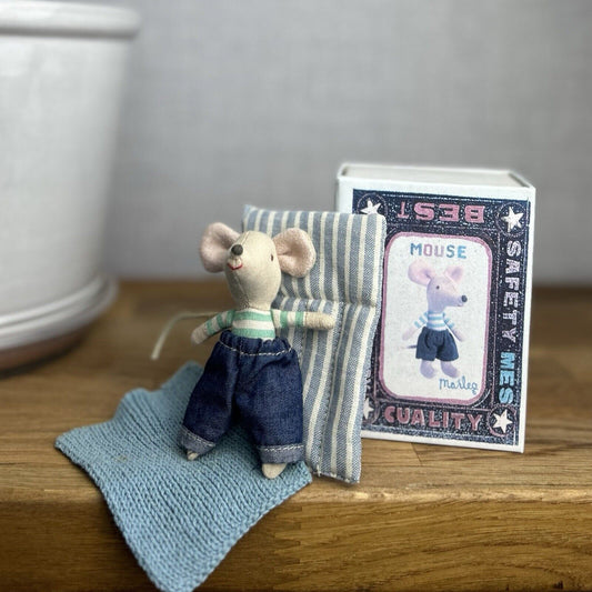 Maileg Little Brother In Matchbox 2015 - ID 16-4775-00 - Retired Little Mouse