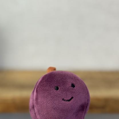 Jellycat Fabulous Fruit Plum - Small Purple Fruit Soft Toy Food Play Beanie 4”