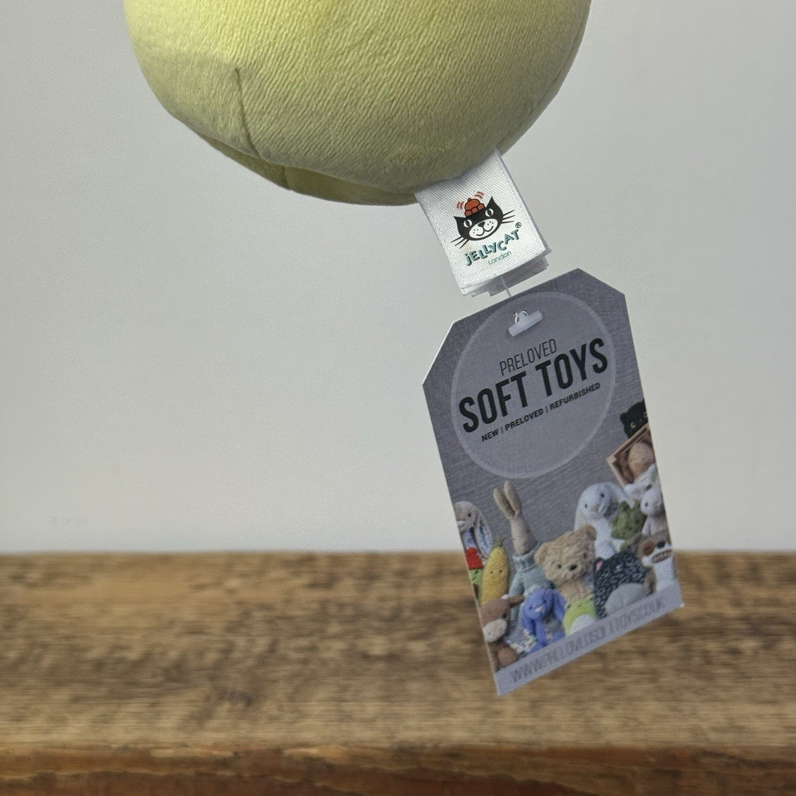 Jellycat Fabulous Fruit Apple - Small Velour Green Apple Soft Toy Retired 4" 