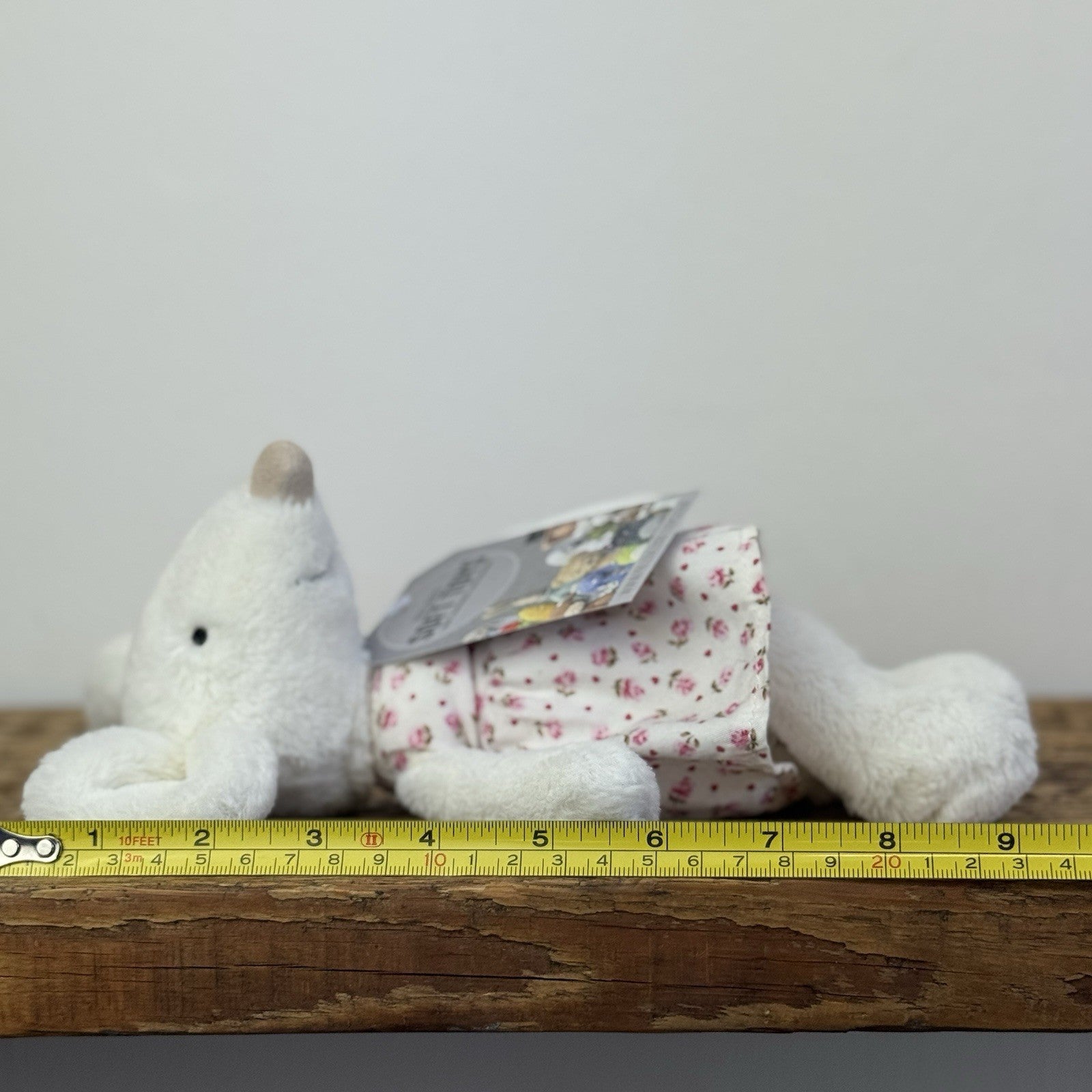 Jellycat Mouya Mouse - Little White Company Collab Mouse In Dress 9"
