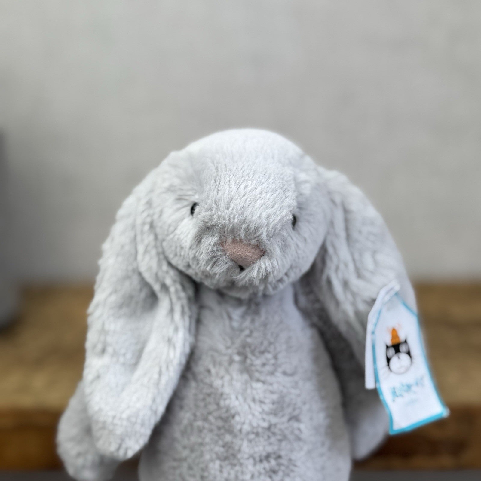 Jellycat Small Silver Rabbit Bunny - Small Grey Bunny White Tail With Tags 8”