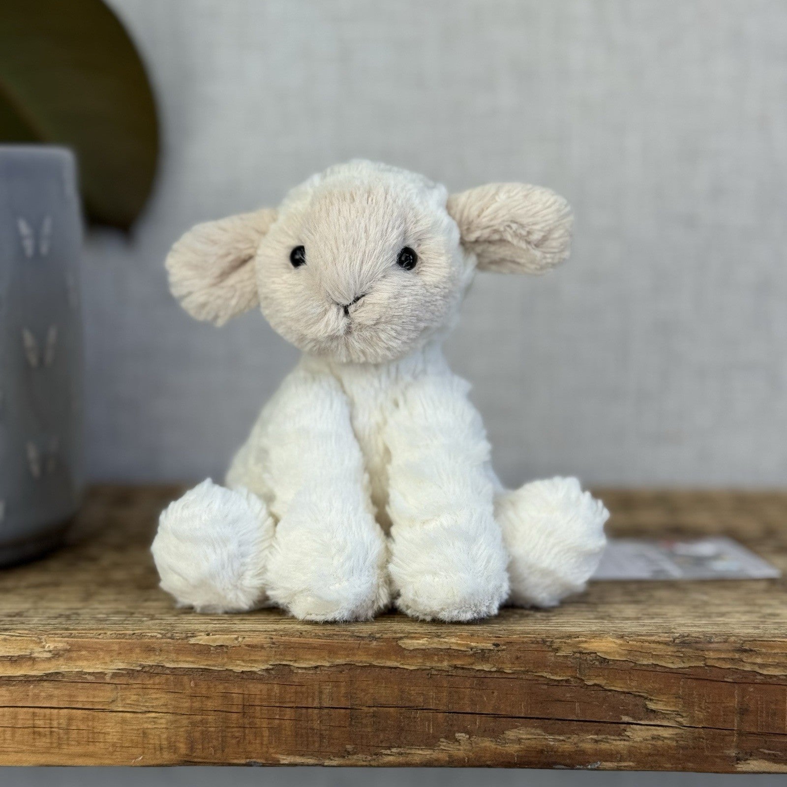 Jellycat Tiny Baby Fuddlewuddle Lamb - Baby Pocket Pal Beanie White Lamb 4” (#1)