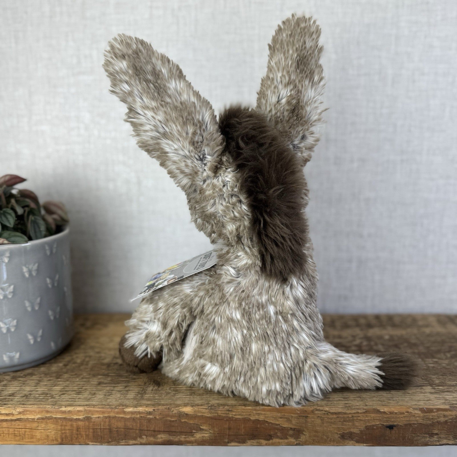 Wrendale Designs - Gentle Jack Beanie Donkey Grey Mix Plush Hannah Dale Soft Toy