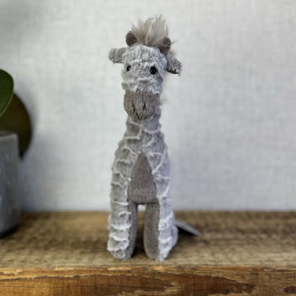 Jellycat Little Joey Giraffe - Small Grey Standing Giraffe Beanie Plush NWOT 8"
