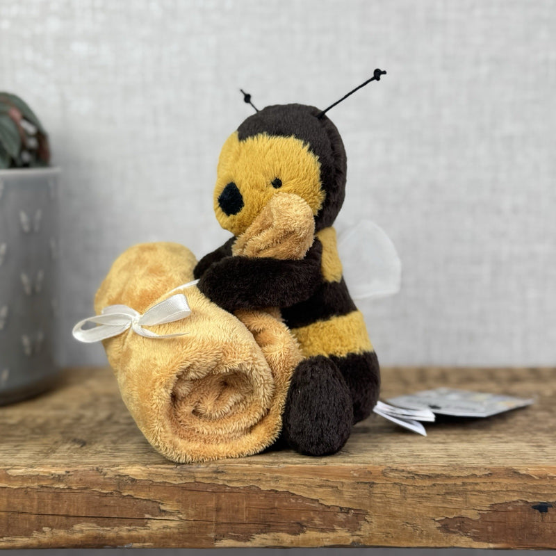 Jellycat Bashful Bee Soother - Bumble Bee Comforter Neutral Baby Gift NWOT 