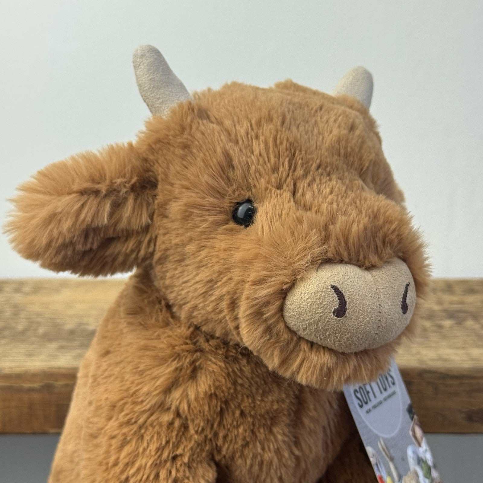 Jellycat Medium Callie Cow - Medium Brown Highland Cow Rare Retired 