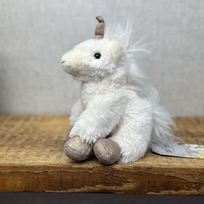 Bukowski Bears Sparkle Unicorn With Gold Horn - Small Beanie Unicorn 7" (#2)
