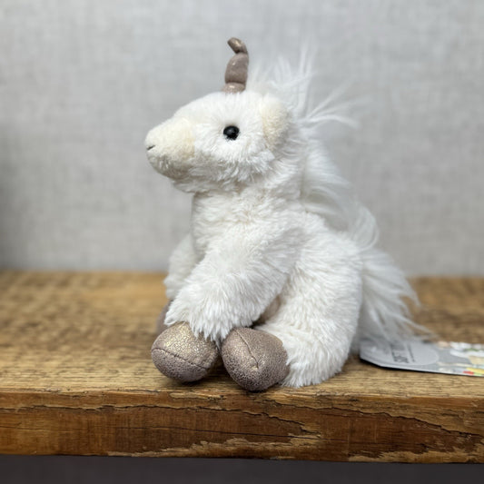 Bukowski Bears Sparkle Unicorn With Gold Horn - Small Beanie Unicorn 7" (#2)