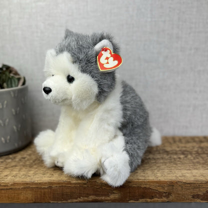 TY Dakota Husky Dog Classic Beanie Babies Soft Toy Pristine New With Tags 10"
