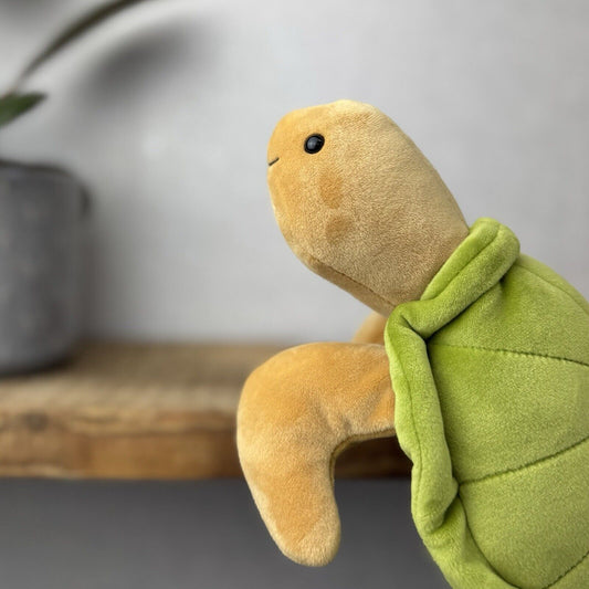 Jellycat Large CeeCee Turtle - Large Velour Turtle Beanie Plush Retired Sea 12"