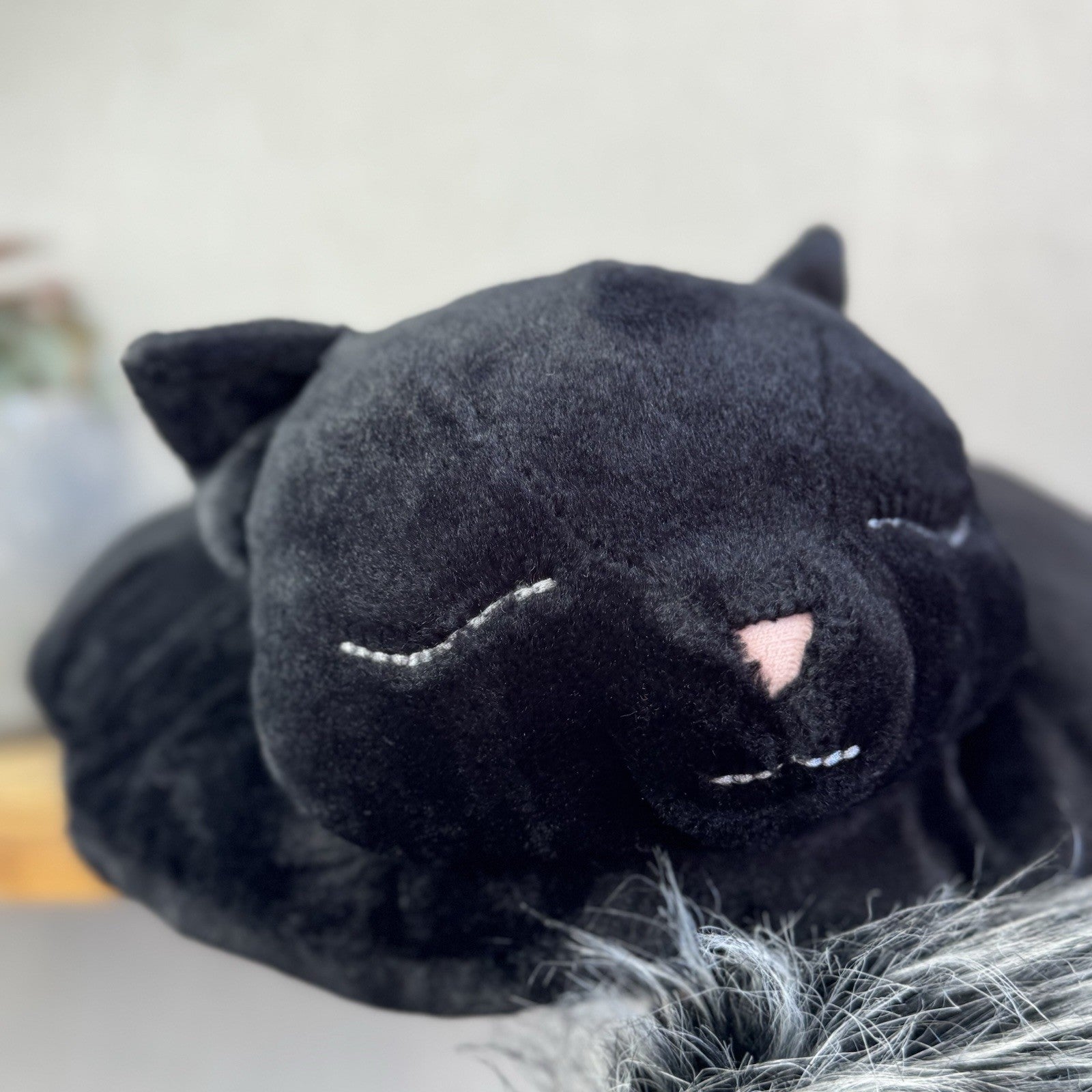 Jellycat Nestie Cat Soft Toy Plush NWOT - Black Cat Cushion Plush Rare 