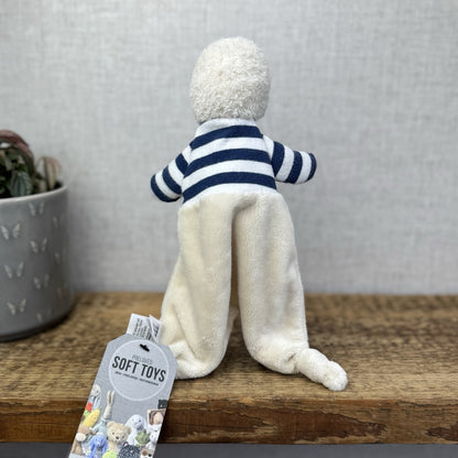 Jellycat Berdita Duck Soother Comfort Blanket - Cream & Navy Baby Duck Comforter