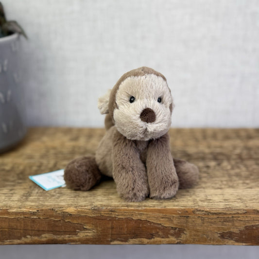 Jellycat Tiny Smudge Monkey - Mini Laying Monkey Beanie Plush New With Tags 6"