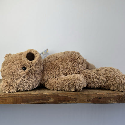Jellycat Medium Bumbly Bear - Small Textured Retired Small Brown Bear 16”