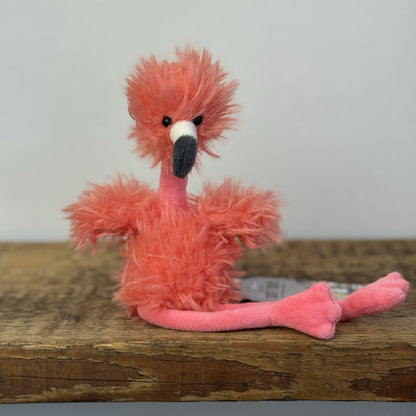 Jellycat Bonbon Flamingo - Mini Flamingo Fluffy Soft Toy Retired Rare 9"