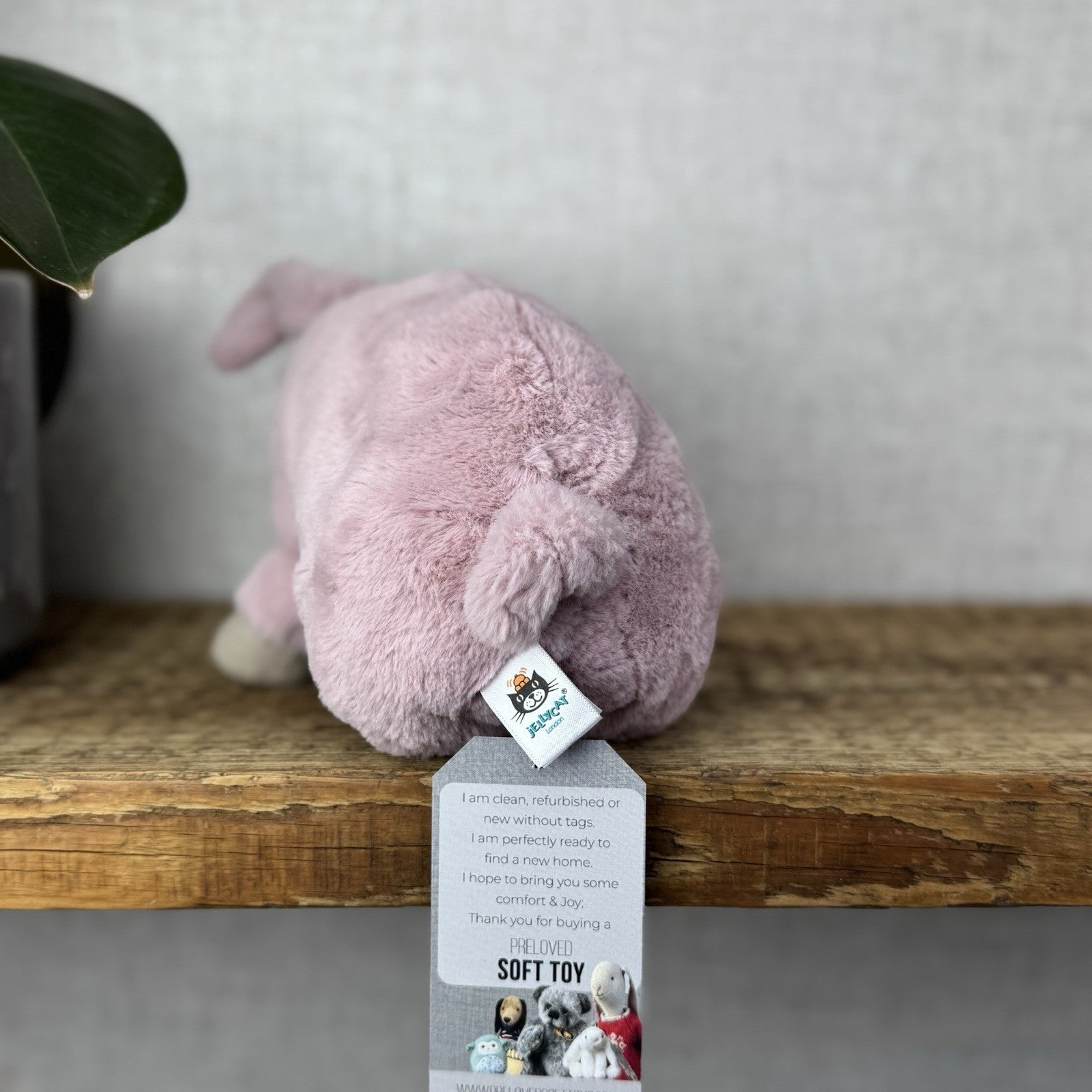 Jellycat Small Parker Piglet - Small Retired Pig Soft Toy Beanie Pink Piglet 8"