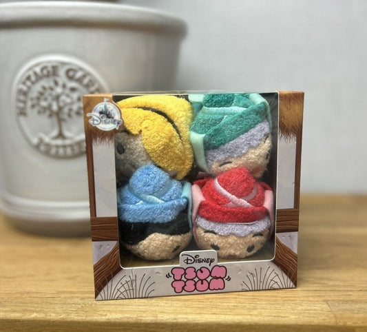 Disney Tsum Tsum Sleeping Beauty Fairies Briar Rose Box Set of 4 - NEW