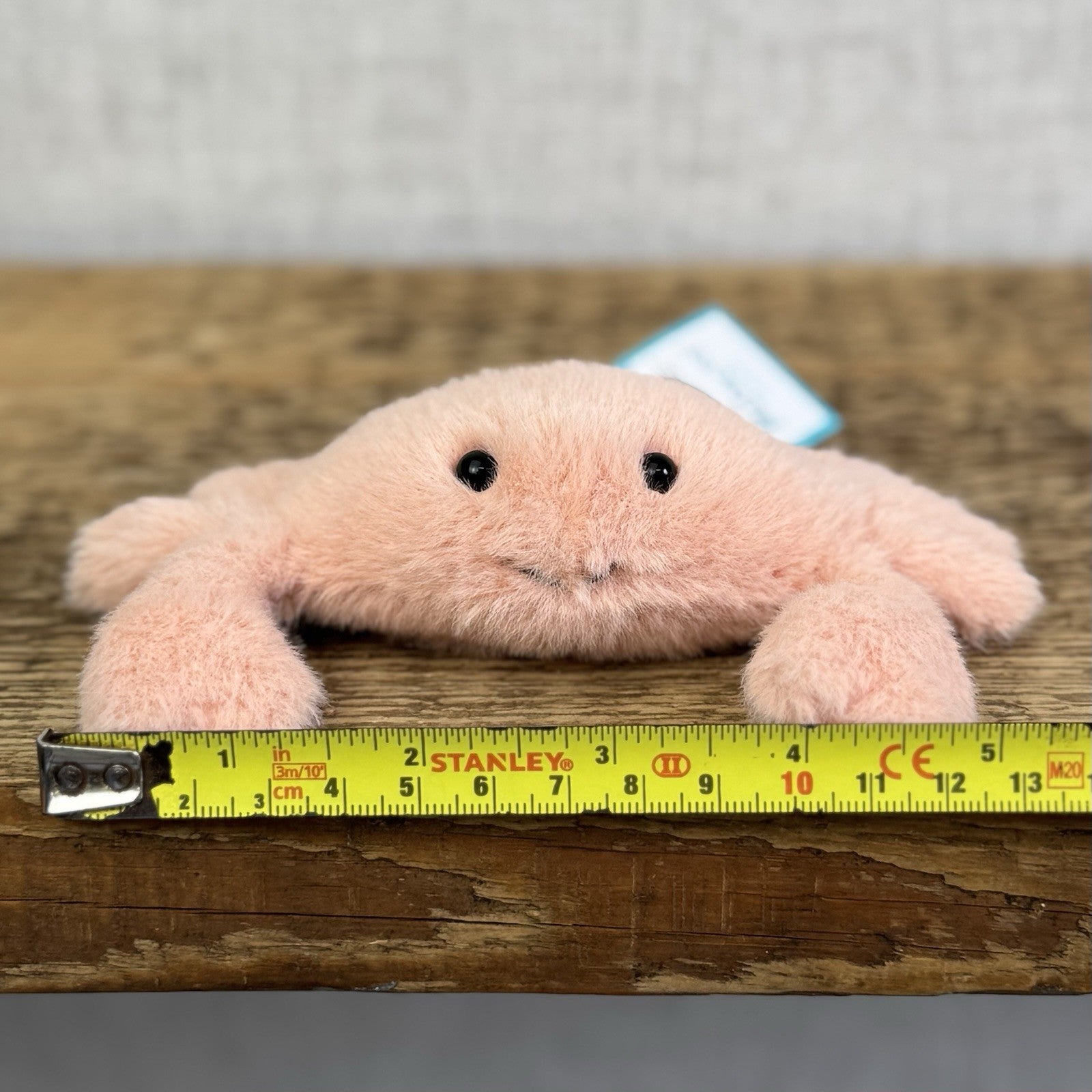 Jellycat Tiny Fluffy Crab - Mini Peach/Pink Crab Soft Toy New With Tags 4"