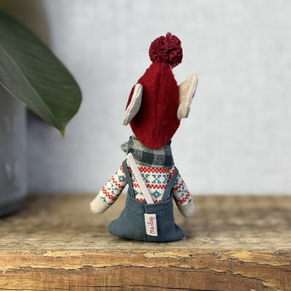 Maileg Big Brother Christmas Mouse - Mouse In Scarf And Red Hat Maileg World