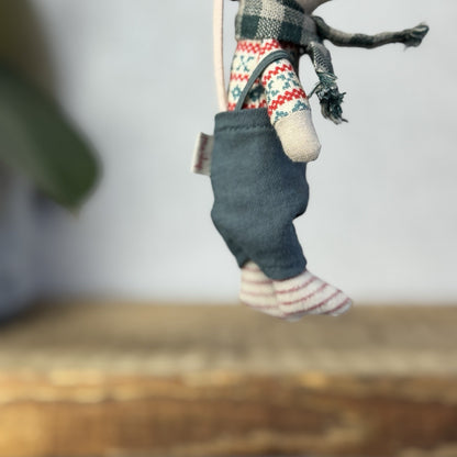 Maileg Big Brother Christmas Mouse - Mouse In Scarf And Red Hat Maileg World