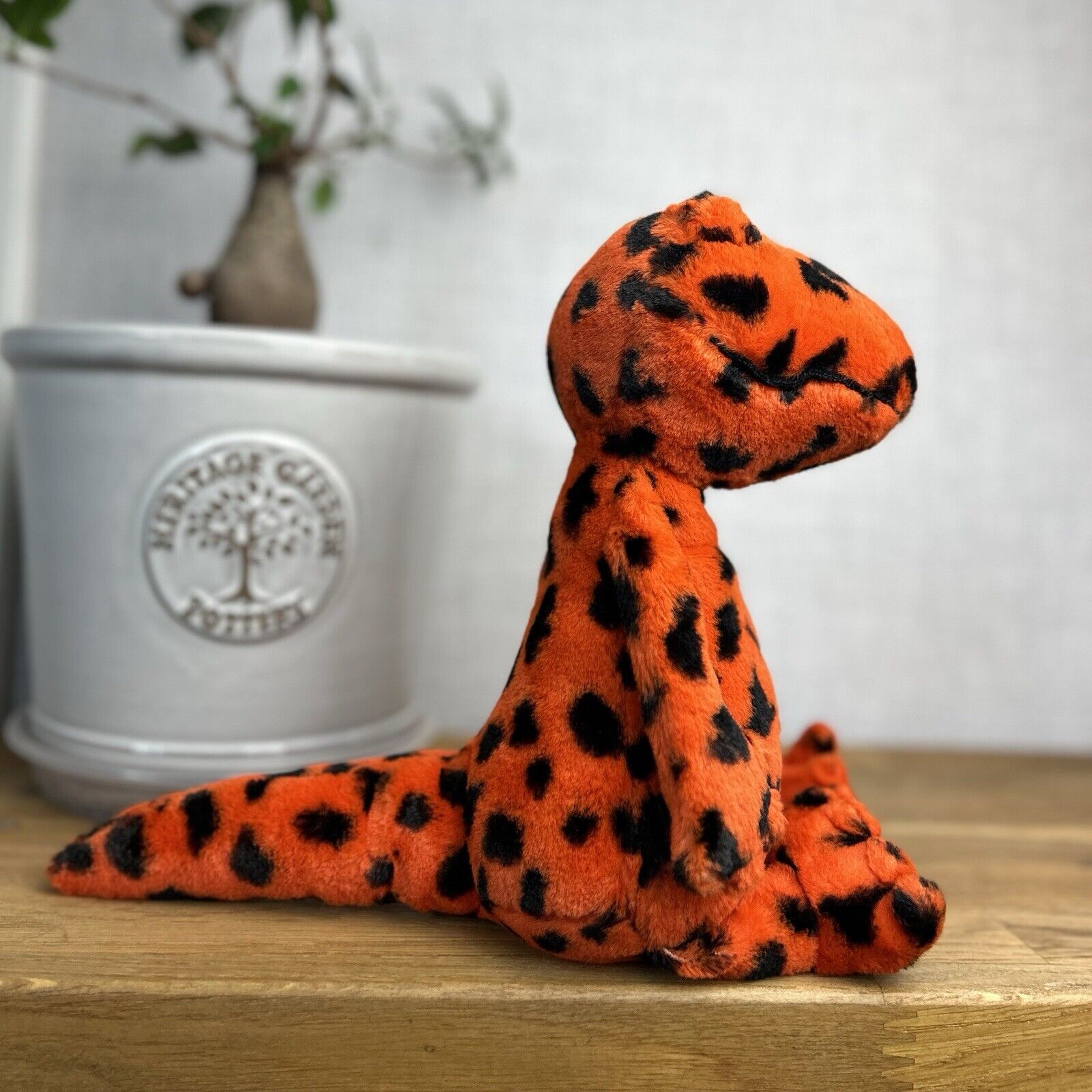 Jellycat Syd Salamander - Red Spotty Beanie Lizard Plush Medium 12”