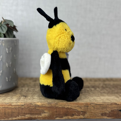 Jellycat Small Bashful Bee - First Edition Fluffy Antennae & Wings Small 8"