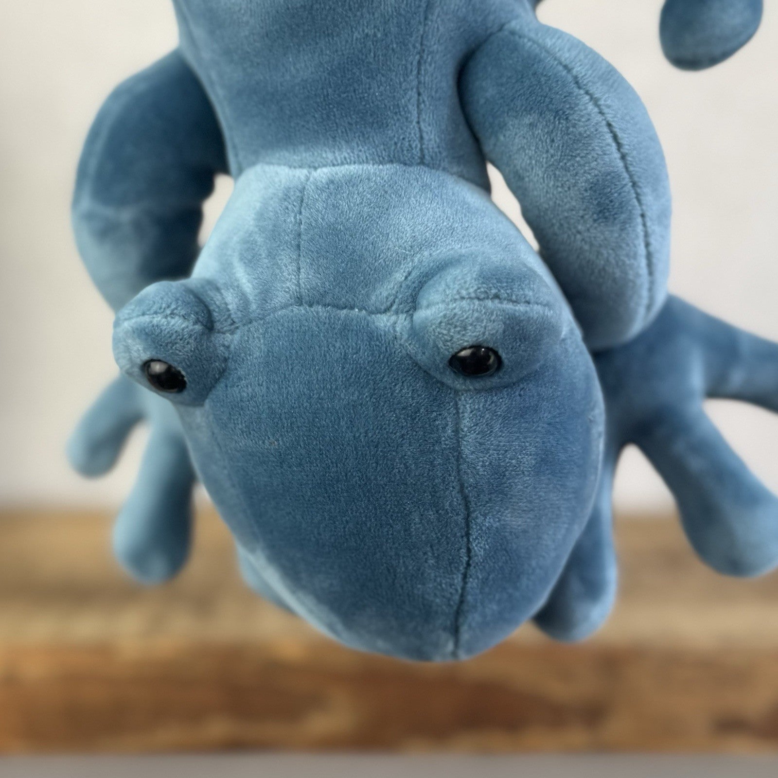 Jellycat Zigzag Gecko - Blue Velour Large Beanie Lizard Rare With Tags 22"