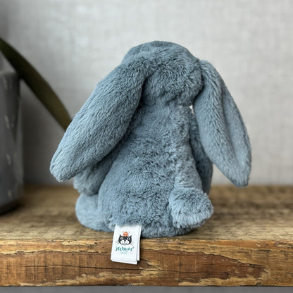 Jellycat Small Dusky Blue Bashful Bunny - Small Grey/Blue Rabbit Bunny 8"
