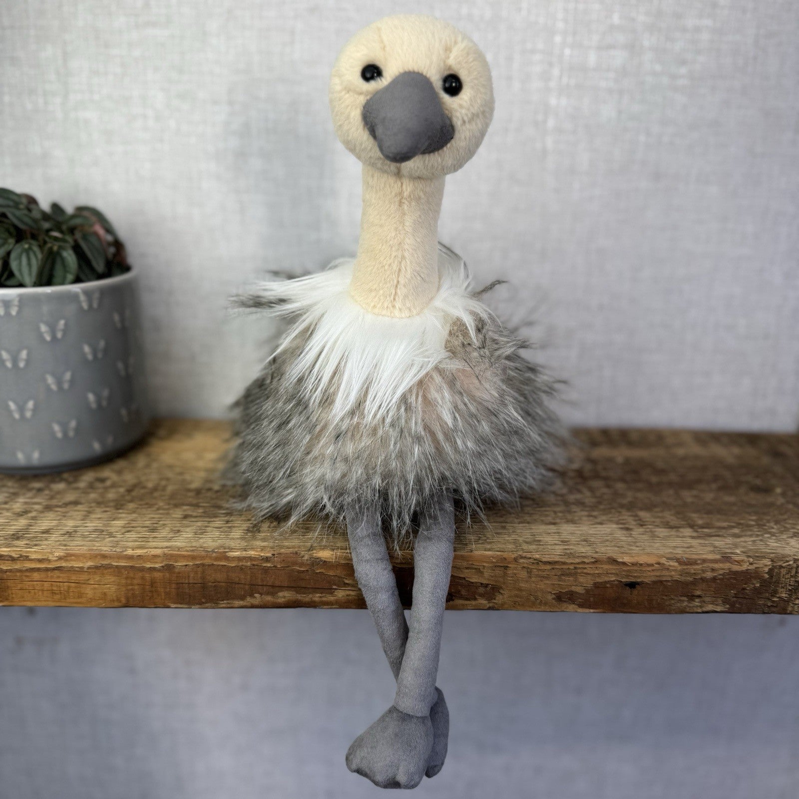 Aurora Luxe Boutique Sadira Ostrich - Fluffy Beanbag Plush 15”ZSL Collaboration
