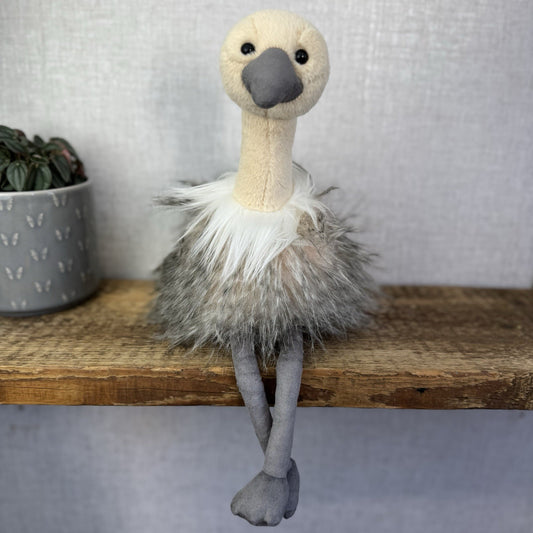 Aurora Luxe Boutique Sadira Ostrich - Fluffy Beanbag Plush 15”ZSL Collaboration