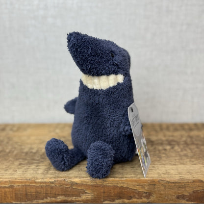 Jellycat Small Toothy Shark - Small Smiley Rare Retired Beanie Blue Shark 9"