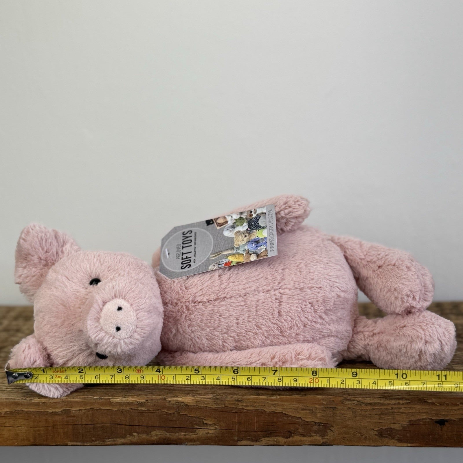 Jellycat Medium Bashful Piglet - Pink Medium Bashful Pig Soft Toy Retired 12"