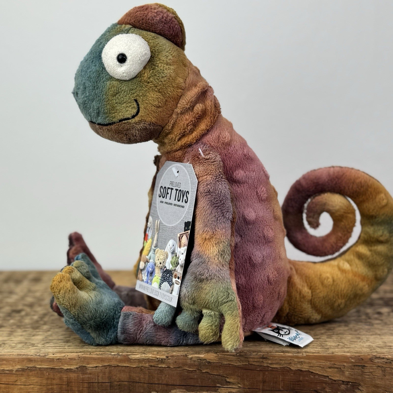 Jellycat Colin Chameleon - Jellycat Multicoloured Lizard Soft Toy - Medium 12"