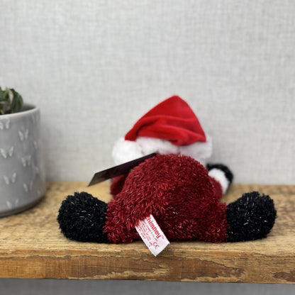 Russ Berrie Floppy Santa Beanie - Chimney Santa Sparkly Plush Toy Christmas 8"