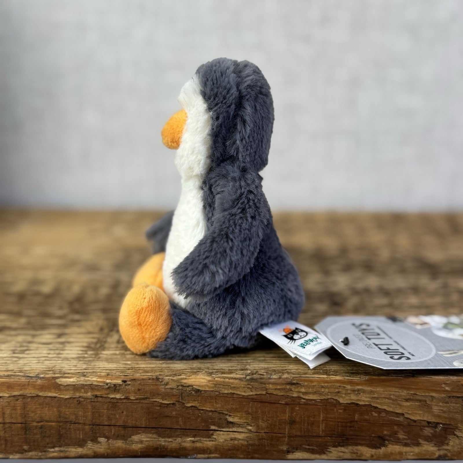 Jellycat Tiny Baby Bashful Penguin - Grey/White Miniature Penguin Beanie 5"