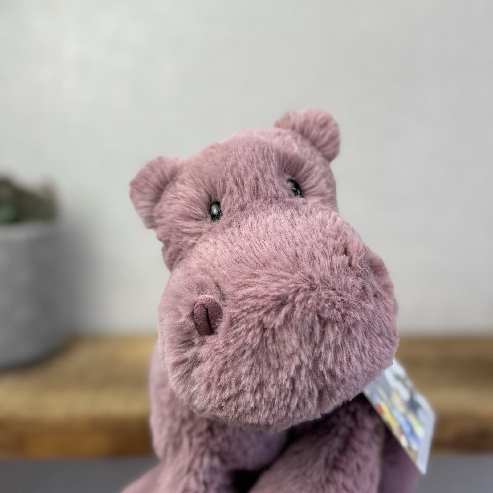 Jellycat Medium Huggady Hippo - Floppy Hippo  Purple Plush Soft Toy 10" (#2)
