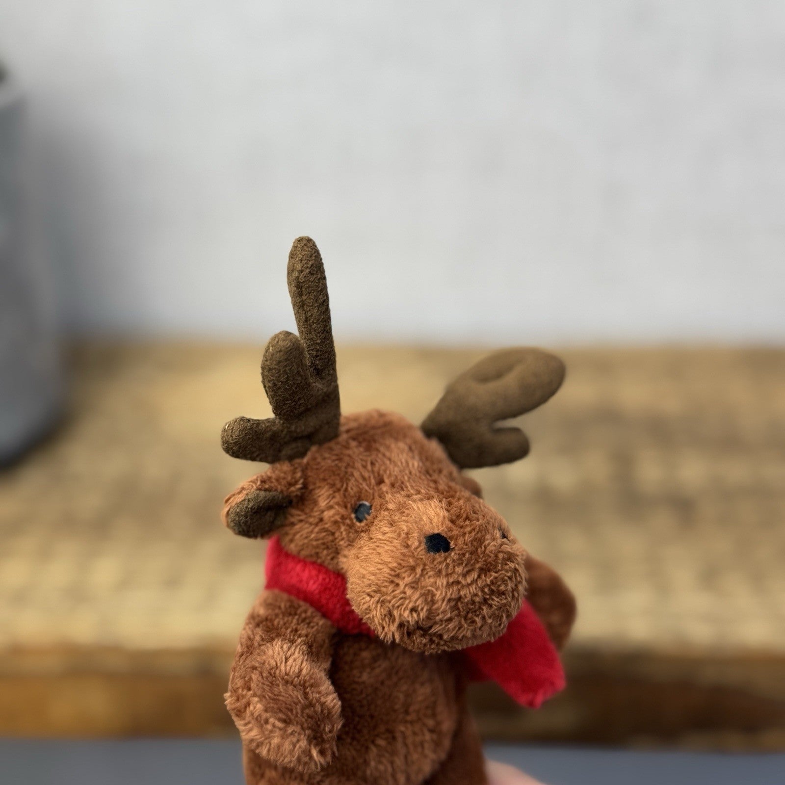 Marks & Spencers Soft Toy Stag Deer Mini Beanie Christmas Scarf Vintage 4"