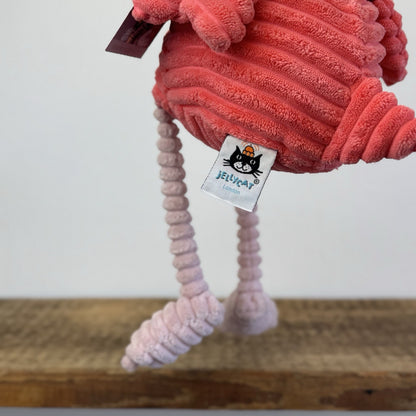 Jellycat Cordy Roy Flamingo - Pink Corduroy Beanie Flamingo Bird Retired 16"