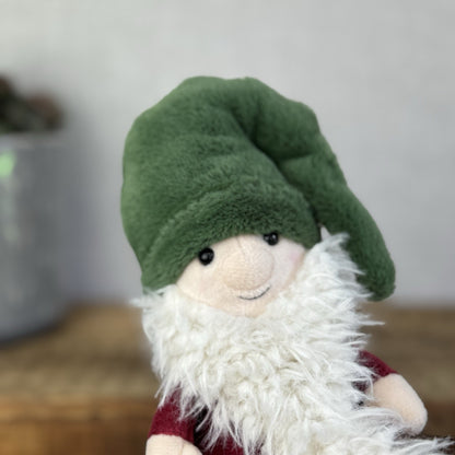Jellycat Noel Nisse Gnome - Small Garden Gnome Soft Toy Beanie Display 6"