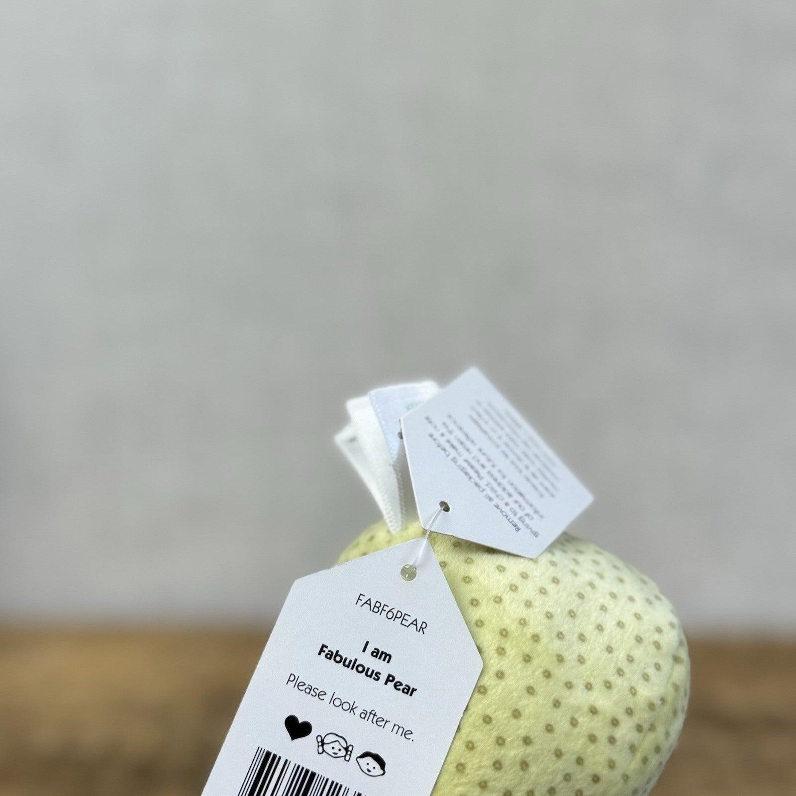 Jellycat Fabulous Fruit Pear -New Small Pear Play Food - Pear Plush Soft Toy 5" 