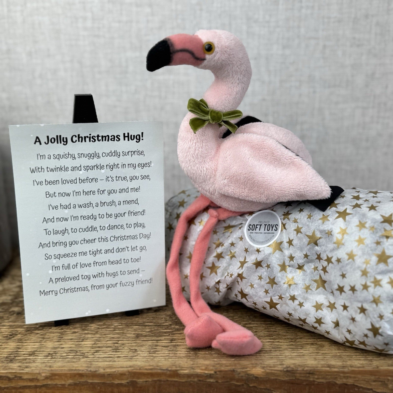 Ark Premier Pink Flamingo Beanie Bird - Christmas Gift Soft Toy Wrapped & Ready