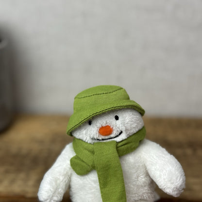 The Snowman Mini Soft Toy Baby Beanie - Christmas Rainbow Designs - R Briggs 5”