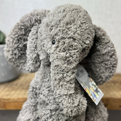 Jellycat Medium Mumble Elephant - Medium Dark Grey Jellycat Elephant 14"