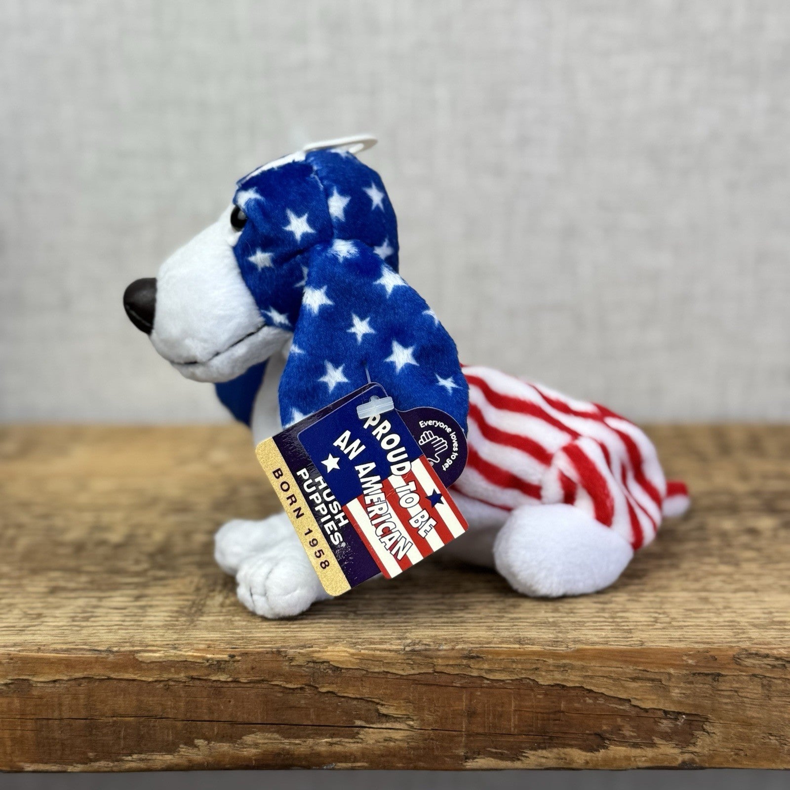 Applause Hush Puppy Proud To Be American Basset Hound Beanie New With Tags Rare